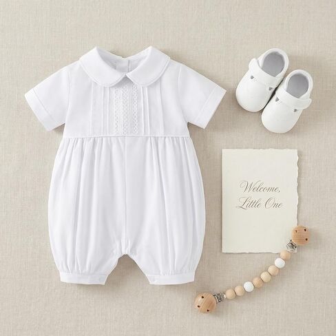 Baby Boy Clothes Half Birthday Outfit Baby Boy Cotton Collared Boys Christening Outfits in Saudi Arabia