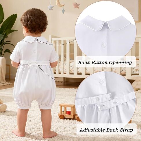 Baby Boy Clothes Half Birthday Outfit Baby Boy Cotton Collared Boys Christening Outfits in Saudi Arabia