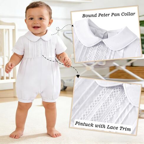 Baby Boy Clothes Half Birthday Outfit Baby Boy Cotton Collared Boys Christening Outfits in Saudi Arabia