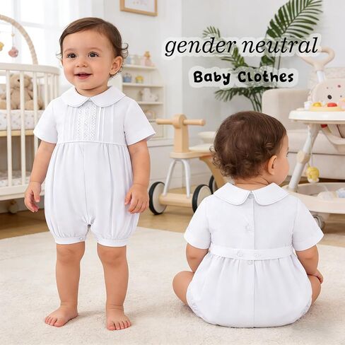 Baby Boy Clothes Half Birthday Outfit Baby Boy Cotton Collared Boys Christening Outfits in Saudi Arabia