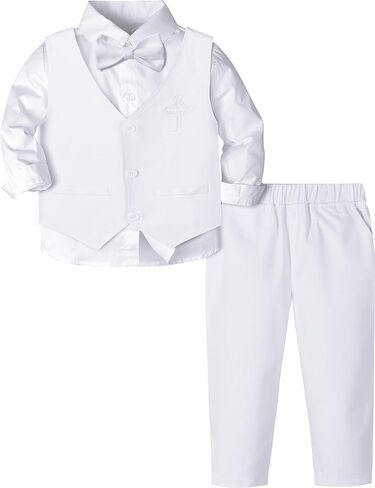 AGJ Baby Boys Baptism Outfit Toddler Christening Suits Gentleman Formal Church Dress Clothes Dedication Blessing in Kuwait