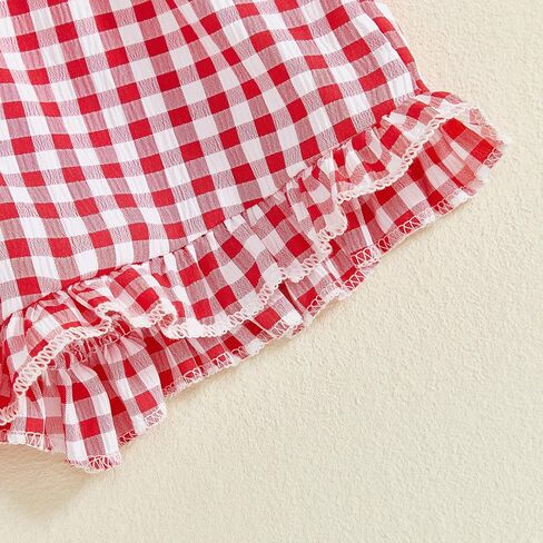 Mubineo Toddler Baby Girl Summer Clothes Cute Ruffle Shirt Tops Dress Shorts Outfits Set Fruit Blouse Princess Outfit in Kuwait