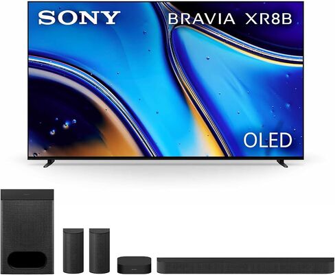 Sony 65" BRAVIA XR8B 4K OLED Smart TV (2025) & BRAVIA Theater System 6 5.1ch Home Theater Sound Bar Bundle with Subwoofer and Rear Speakers in Saudi Arabia