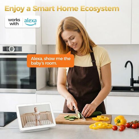 ZEEPORTE 2K Indoor Cameras for Home Security - Baby Monitor and Dog Pet Camera with Motion Detection, 2-Way Audio, Night Vision, Siren, Wired Security Camera - Compatible with Alexa in Saudi Arabia