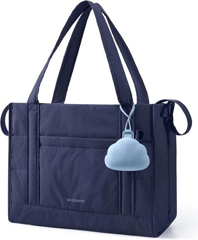 BAGSMART Diaper Bag Tote Puffer, Hospital Bag for Labor Delivery with Pacifier Case, Lightweight Baby Bag for Travel, Work | Multifunctional, Insulated Pockets, Water Resistance in Kuwait