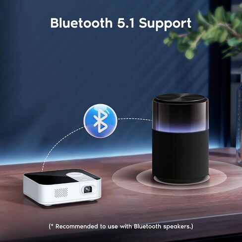 Projector with Wifi and Bluetooth, Native 1080P Portable Mini Projector 4K Support, Electric Focus & Auto Keystone Projector for Bedroom/Home/Outdoor, Compatible with Smartphone/HDMI/USB/TV Stick in Saudi Arabia
