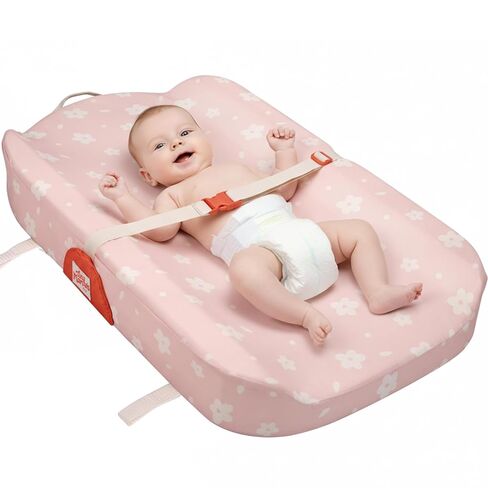 Tiny Marvels Baby Changing Pad with Cover, Waterproof Diaper Changing Pad with Non-Slip Base, Soft Contoured Changing Pad for Dresser, Nursery & Travel in Saudi Arabia