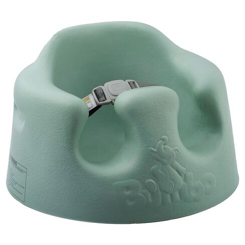 Bumbo Foam Infant Floor Seat Plus+ with Tray for Babies 3 to 12 Months Old, Agave - Portable Soft Baby Chair with Large Legroom and 3-Point Harness for Feeding and Play in Kuwait