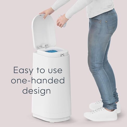 Diaper Genie Essence Pail, White with 18 Easy Roll Refill Bags in Kuwait