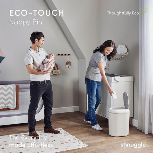 بطانات سطل الحفاضات بيتر باج من Shnuggle - عدد 90 (6 عبوات من 15 قطعة) - أكياس إعادة تعبئة نباتية - متوافقة مع سطل Shnuggle Eco-Touch in Kuwait
