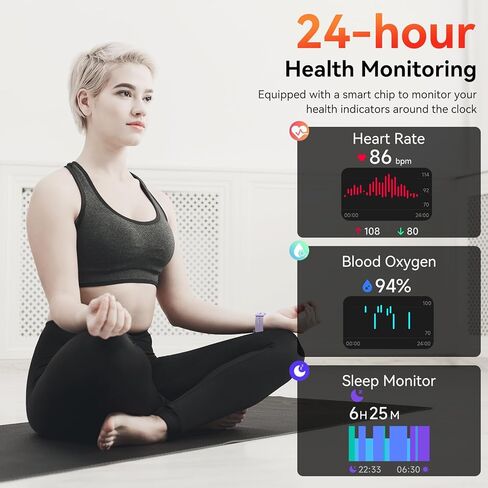 ساعة ذكية مع Alexa مدمجة، مكالمات/إشعارات بلوتوث، 1.83 بوصة HD لتتبع اللياقة الصحية، تتبع معدل ضربات القلب والنوم 24/7، 120+ وضع رياضي، IP68 مقاومة للماء لهاتف iPhone وAndroid (أسود) in Saudi Arabia