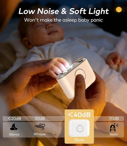 Electric Nail Clipper for Family Care【Precision Dual-Blade Trimming System】 Rechargeable Automatic 2-in-1 Trimmer & Polish with LED Light & Clip Storage, Safe & Ultra-Quiet for Seniors, Baby & Adults in Kuwait