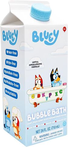 Bluey Bubble Bath for Toddlers and Kids 3+, Fresh Berry Scent, Tear Free | Dye, Paraben, Phthalate-Free | Hypoallergenic | 24 oz/ 710 ml in Kuwait