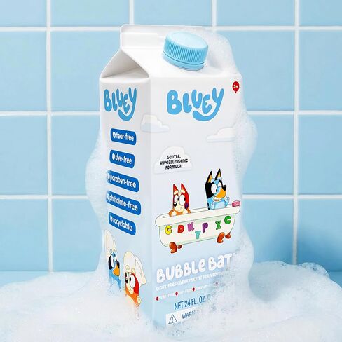 Bluey Bubble Bath for Toddlers and Kids 3+, Fresh Berry Scent, Tear Free | Dye, Paraben, Phthalate-Free | Hypoallergenic | 24 oz/ 710 ml in Kuwait