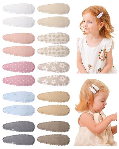 doboi 40Pcs Toddler Hair Clips Hair Barrettes Baby Girls Hair Bows Clips Floral Print Non Slip Snap Hairpins Flower Hair Clips for Girls Kids Toddler Hair Accessories in Saudi Arabia