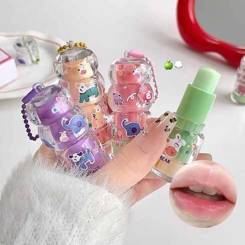 4Pcs Fruit Lip Balm Lip Care Set, Moisturizing Hydrating Lip Treatment, Fruit Flavoured Lip Balms,Lip Care Mask in Kuwait