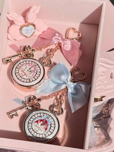 Flower Knows Bunny Garden Lip Balm Bag Charm,Hydrating & Softening Lip Care with Nourishing Oils & Long-Lasting Moisture,Non-Sticky Shine,Vegan Skincare,Lip Keychain Cap,Cute for Gift(01 Creamy Blue) in Saudi Arabia