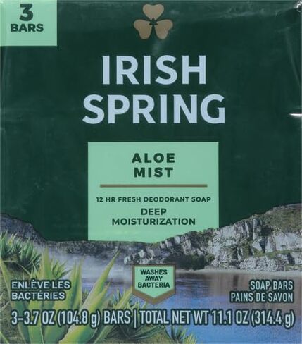Irish Spring Deodorant Bath Bar Aloe,3.75 Ounce, 3 Count in Saudi Arabia