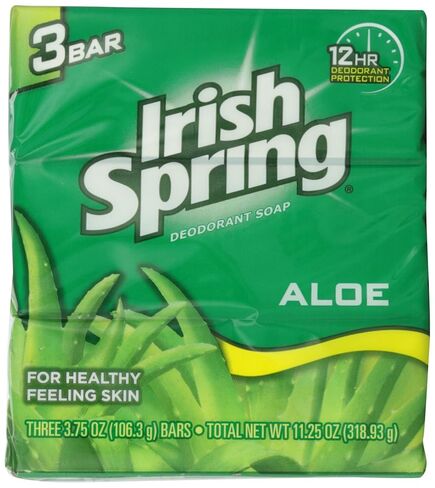 Irish Spring Deodorant Bath Bar Aloe,3.75 Ounce, 3 Count in Saudi Arabia