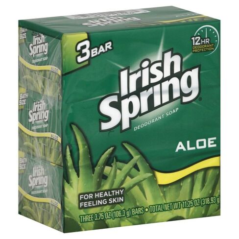 Irish Spring Deodorant Bath Bar Aloe,3.75 Ounce, 3 Count in Saudi Arabia