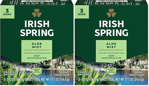 Irish Spring Deodorant Bath Bar Aloe,3.75 Ounce, 3 Count in Saudi Arabia