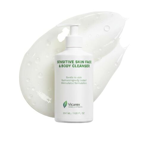 Hydrating Sensitive Skin Cleanser for Face & Body – Gentle Wash for Dry, Redness-Prone Skin, Plant-Based & Clinically Tested, 9.81 fl oz in Kuwait