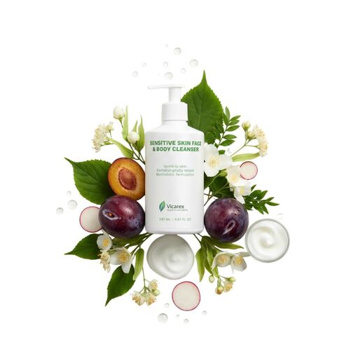 Hydrating Sensitive Skin Cleanser for Face & Body – Gentle Wash for Dry, Redness-Prone Skin, Plant-Based & Clinically Tested, 9.81 fl oz in Kuwait