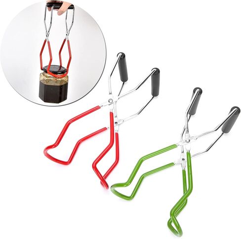 Canning Jar Lifter, with Grip Handle Canning Jar Lifter Tongs, for Avoiding Burns Feeding Bottle, Canning Jar Lifter Tongs Stainless Steel Jar Lifter with Grip Handle for Home Kitchen in Kuwait