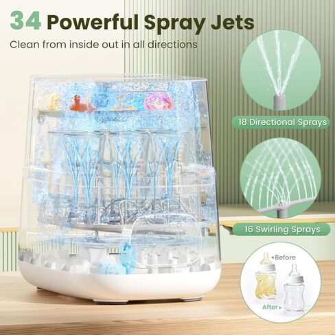 Upgraded Bottle Washer Pro, All-in-One Baby Bottle Washer and Sterilizer & Dryer, Cleaning Machine for Bottles, Pump Parts & Baby Essentials, Replaces Hand Washing, Mothers Day Gifts for Women in Kuwait