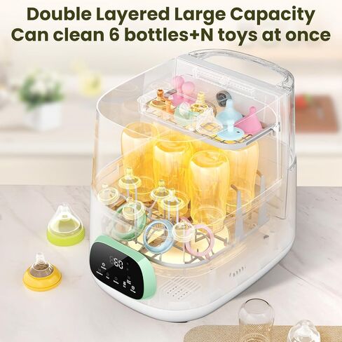 Upgraded Bottle Washer Pro, All-in-One Baby Bottle Washer and Sterilizer & Dryer, Cleaning Machine for Bottles, Pump Parts & Baby Essentials, Replaces Hand Washing, Mothers Day Gifts for Women in Kuwait