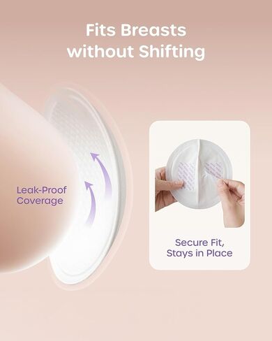Nuliie Super Absorbent & Featherlight Disposable Nursing Pads 100 Count, Stay Dry, Soft & Breathable Breast Pads for Leaking Milk, Leakproof, Individually Packaged Breastfeeding Essentials for Moms in Kuwait