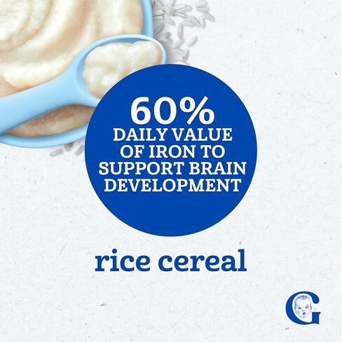 GERBER CEREAL FOR BABY Infant Dry Cereal Rice 1ST FOODS Non GMO Rice 5x8oz in Kuwait