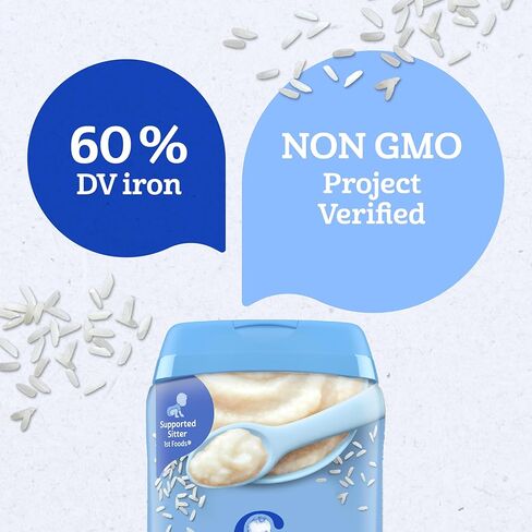 Gerber Stage 1 Baby Food, Baby Rice Cereal, Iron, Zinc & Vitamin B12, Infant Cereal in Kuwait