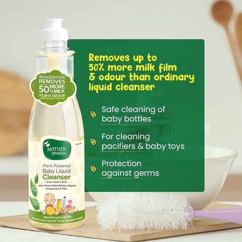 Baby Cleanser - Plant Powered, 175ml by Mother Sparsh Store in Kuwait