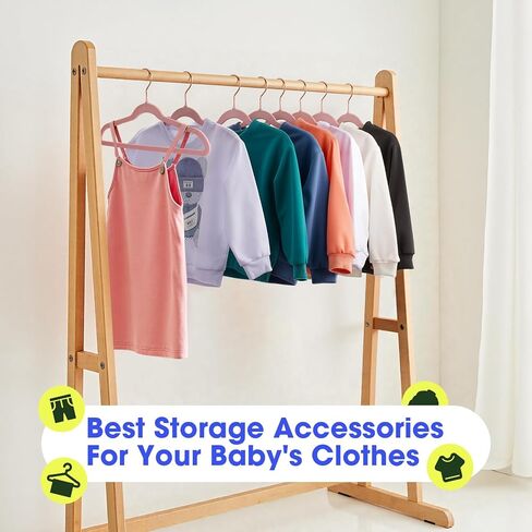 Kids Hangers 50 Pack,14 Inch Kids Velvet Hangers Slim & Space-Saving,Baby Clothes Hangers with 360 Swivel Hook,Heavy Duty Hanger for Infant & Childrens Coats, Pants,and Dress (Pink) in Kuwait