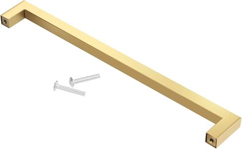 Colester Direct Gold Square Pull Handle Cabinet Door Kitchen Drawer Hardware Sizes 3" to 10" (5, 10.5" Length (10" Hole Center)) in Kuwait