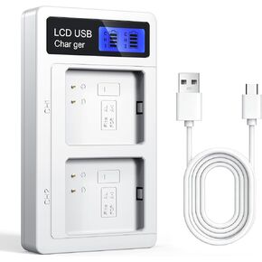 LCD Battery Charger Station for Arlo Pro 5S/Pro 4/Pro 3/ Arlo Ultra/Ultra 2 Official Battery,Replacement Arlo Battery Charger with USB Cable-2 Slot (No Battery) in Saudi Arabia
