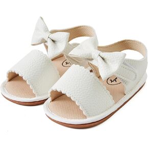 JOYEBUY Infant Baby Girl Sandals Summer Outdoor Casual Beach Shoes with Flower Bowknot Anti Slip Rubber Sole Newborn Toddler Prewalker First Walking Shoes in Kuwait