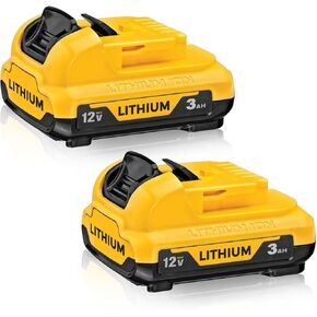 استبدال بطارية DCB120 Li-ion 3.0Ah لبطارية Dewalt 12V Max DCB127 DCB120 DCB123 المتوافقة مع شاحن Dewalt 12V وأداة الطاقة، حزمة واحدة in Kuwait