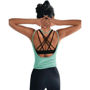 OYANUS Womens Summer Workout Tops Sexy Backless Yoga Shirts Open Back Activewear Running Sports Gym Quick Dry Tank Tops in Saudi Arabia