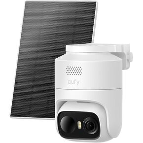 eufy Security eufyCam C37, Solar Cameras Wireless Outdoor,2K Resolution | 360° Pan & Tilt AI Tracking, Human/Pet/Vehicle Detection, Flexible Solar Panel, Color Night Vision, No Monthly Fee in Kuwait