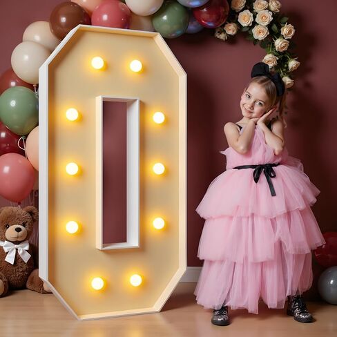 imprsv Marquee Numbers 4 Feet Tall, 4FT Light Up Numbers 0 in Saudi Arabia