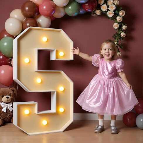 imprsv Marquee Numbers 4 Feet Tall, 4FT Light Up Numbers 0 in Saudi Arabia