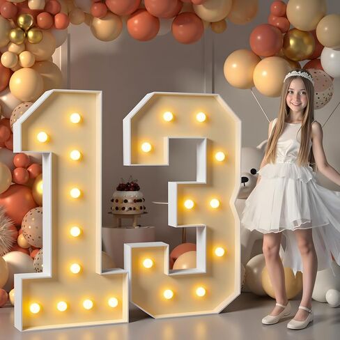 imprsv Marquee Numbers 4 Feet Tall, 4FT Light Up Numbers 0 in Saudi Arabia