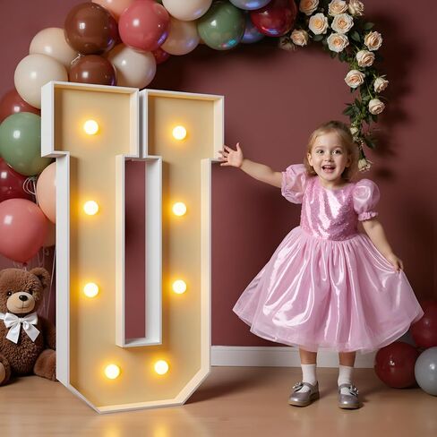 imprsv Marquee Numbers 4 Feet Tall, 4FT Light Up Numbers 0 in Saudi Arabia