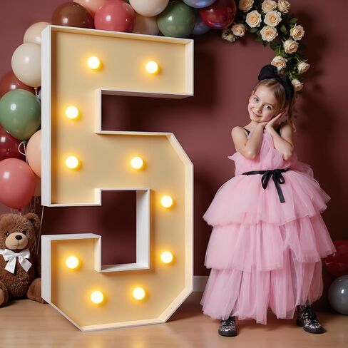 imprsv Marquee Numbers 4 Feet Tall, 4FT Light Up Numbers 0 in Saudi Arabia