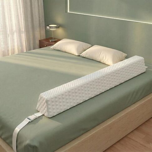 YENING Bed Bumpers for Toddlers with Strap Under Sheet Anti-Slip Foam Bed Bumper for Twin Full Queen King Kids Bed in Kuwait