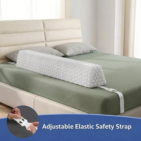 YENING Bed Bumpers for Toddlers with Strap Under Sheet Anti-Slip Foam Bed Bumper for Twin Full Queen King Kids Bed in Kuwait