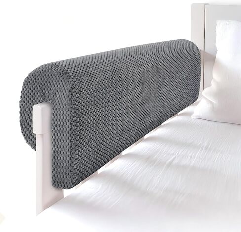 Toddlers' Bed Rail Bumpers Protector, Children's Bed Guardrail Padding, Soft Cushioned Barrier, Increased Height, Easy to Install, Washable Cover, Fits Floor, Bunk & Loft, 3 Ft, Gray in Saudi Arabia