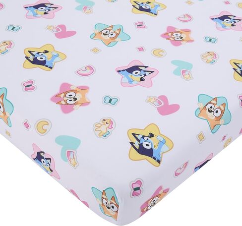 NoJo Bluey Best Day Ever 2 Piece Toddler Sheet Set, Pink & Aqua in Kuwait